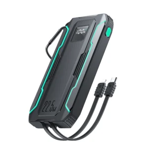 Joyroom JR-L017 22.5W 10000mAh Powerbank with built-in USB-C / Lightning cables - blackeng
