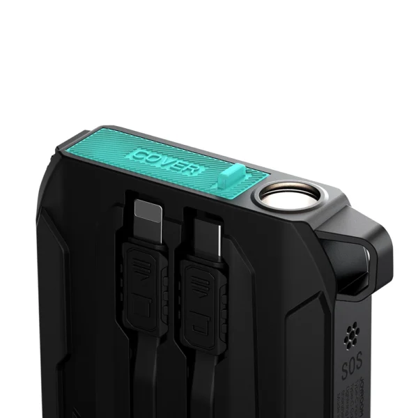 Joyroom JR-L017 22.5W 10000mAh Powerbank with built-in USB-C / Lightning cables - blackeng