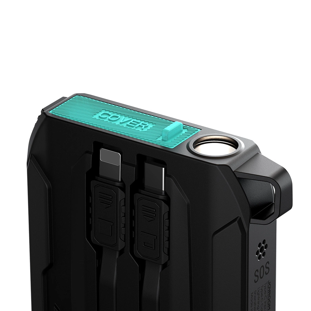 Joyroom JR-L017 22.5W 10000mAh Powerbank with built-in USB-C / Lightning cables - blackeng