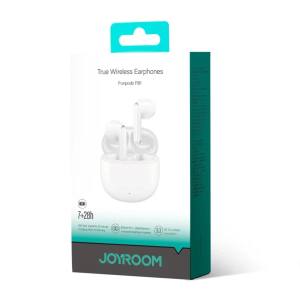TWS Joyroom Funpods Series JR-FB1 Bluetooth 5.3 wireless headphones - whiteeng