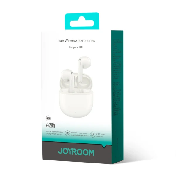 TWS Joyroom Funpods Series JR-FB1 Bluetooth 5.3 wireless headphones - beigeeng