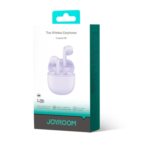 TWS Joyroom Funpods Series JR-FB1 Bluetooth 5.3 wireless headphones - purpleeng