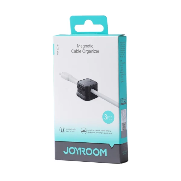 Joyroom JR-ZS368 magnetic cable organizer - black (3 pcs.)eng