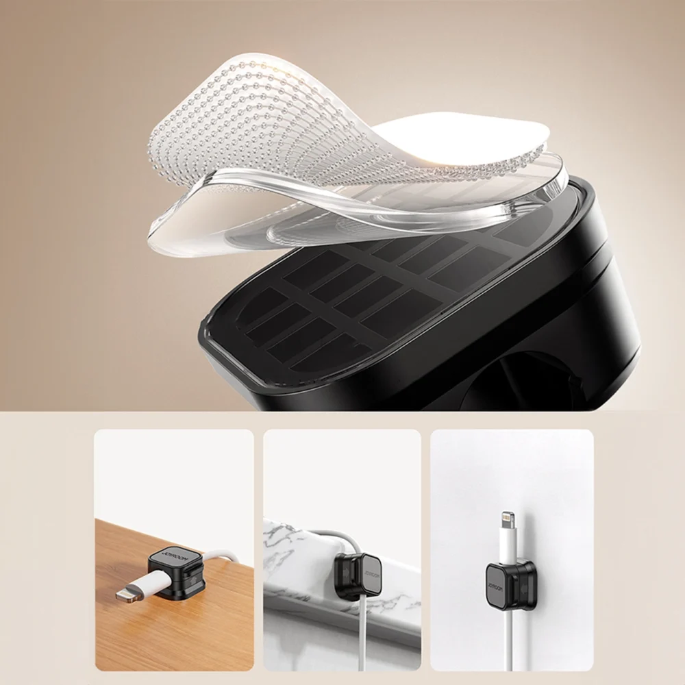 Joyroom JR-ZS368 magnetic cable organizer - black (3 pcs.)eng