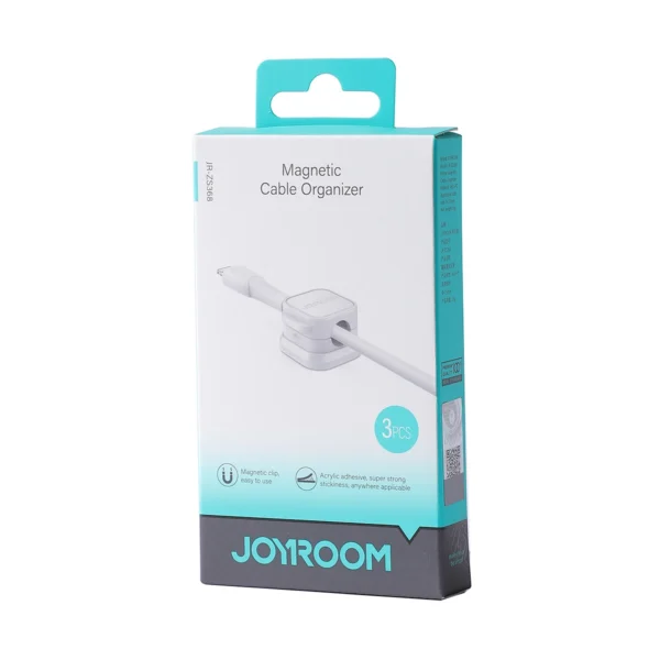 Joyroom JR-ZS368 magnetic cable organizer - white (3 pcs.)eng