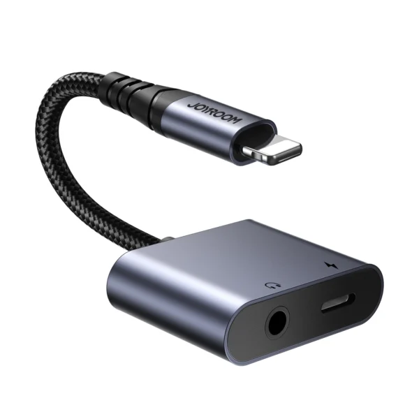 Joyroom SY-L01 Lightning to Lightning / 3.5 mm mini jack DAC adapter 2in1 - blackeng