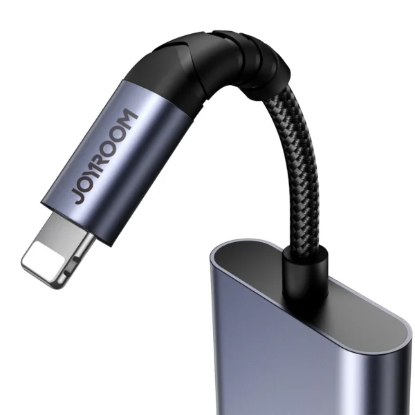 Joyroom SY-L01 Lightning to Lightning / 3.5 mm mini jack DAC adapter 2in1 - blackeng