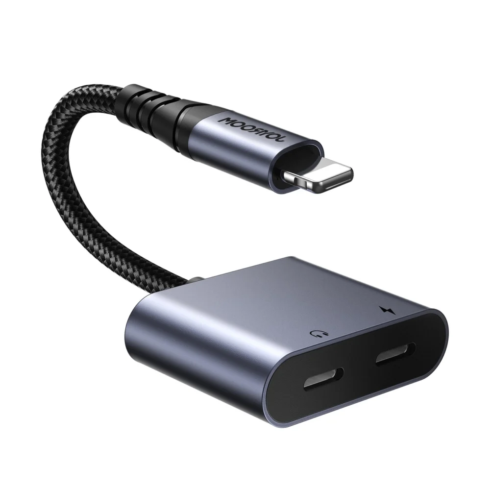 Joyroom SY-L02 Lightning to 2x Lightning DAC adapter 2in1 - blackeng