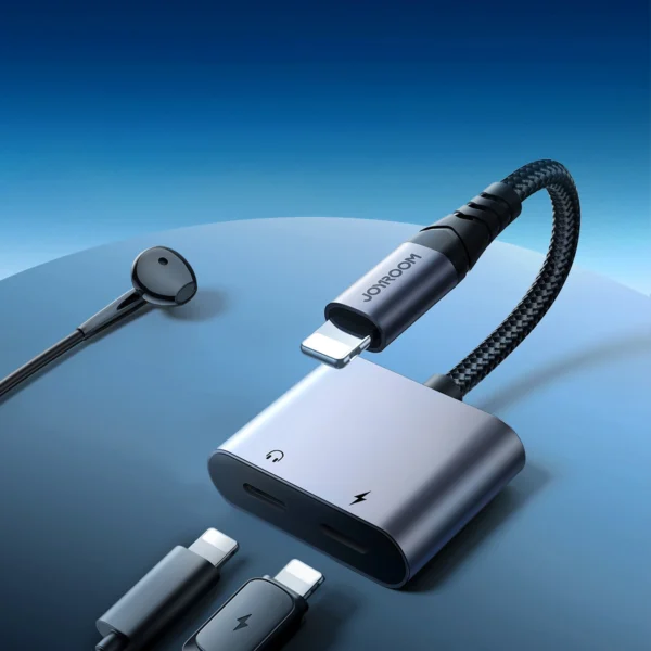 Joyroom SY-L02 Lightning to 2x Lightning DAC adapter 2in1 - blackeng