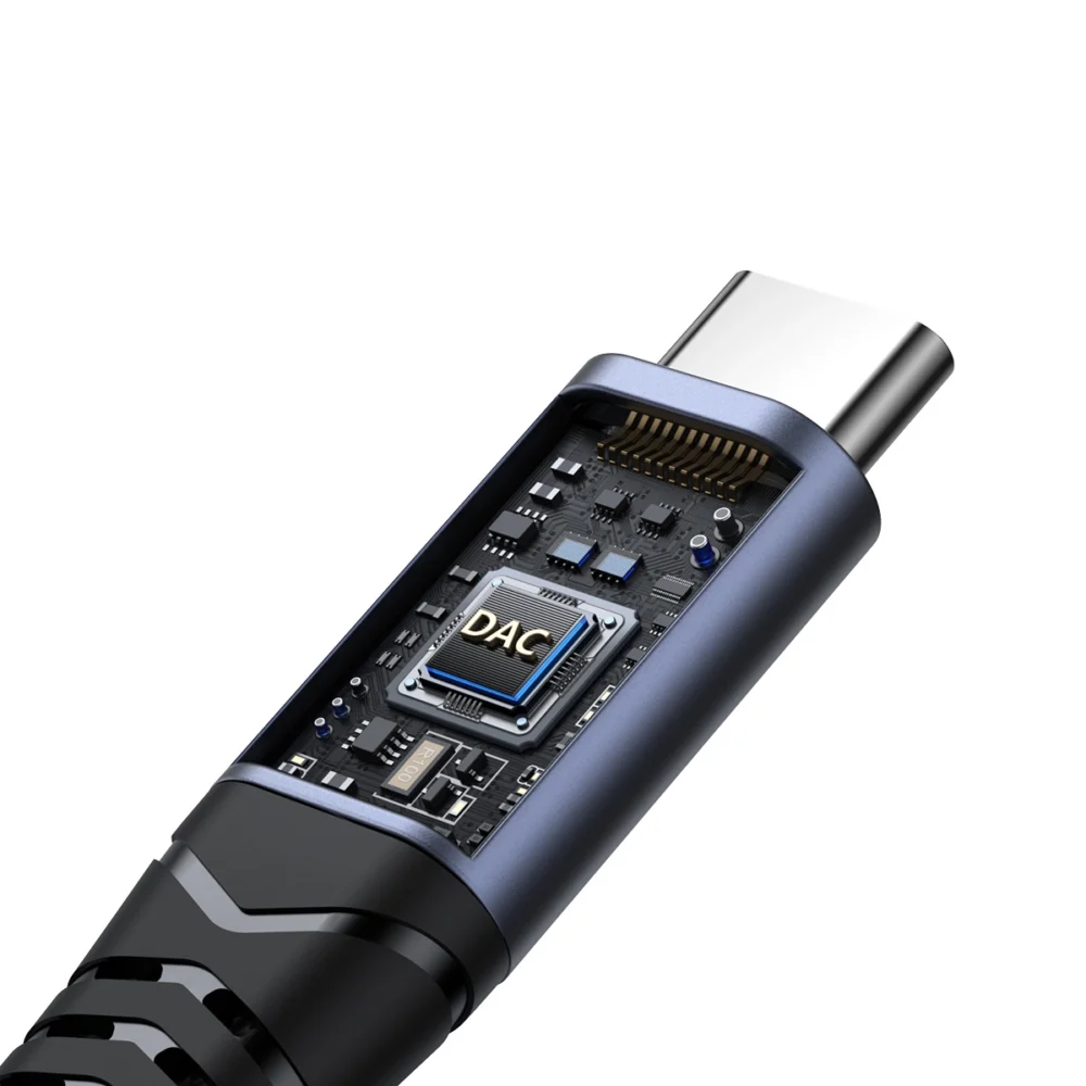 Joyroom SY-C02 2in1 DAC adapter USB-C to USB-C / 3.5 mm mini jack - blackeng