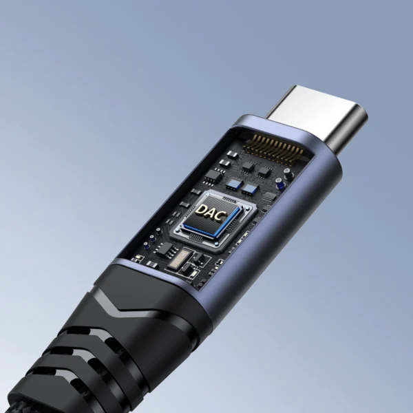 Joyroom SY-C02 2in1 DAC adapter USB-C to USB-C / 3.5 mm mini jack - blackeng
