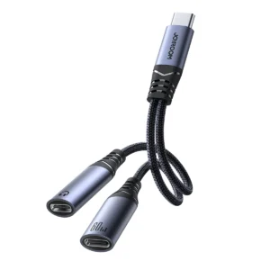 Joyroom SY-C03 USB-C to 2x USB-C 2in1 DAC adapter - blackeng