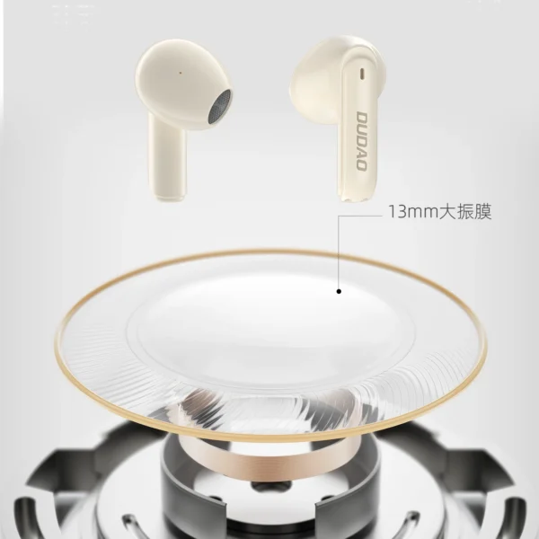 Dudao U18Pro Bluetooth 5.3 TWS wireless headphones - beigeeng