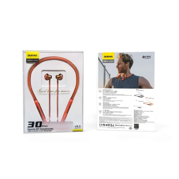 Dudao U5Pro+ Bluetooth 5.3 wireless headphones - orangeeng