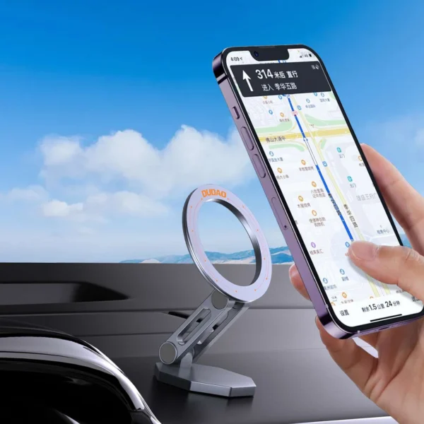 Dudao F17+ magnetic car holder for the dashboard - grayeng