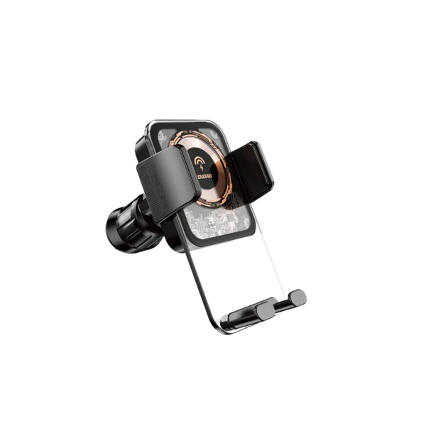 Dudao F19 clamp car holder with 15W inductive charger - blackeng