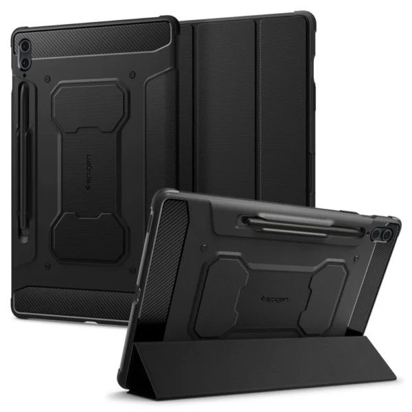 Spigen Rugged Armor Pro Case for Samsung Galaxy Tab S9 FE+ 12.4'' X610 / X616B - Blackeng
