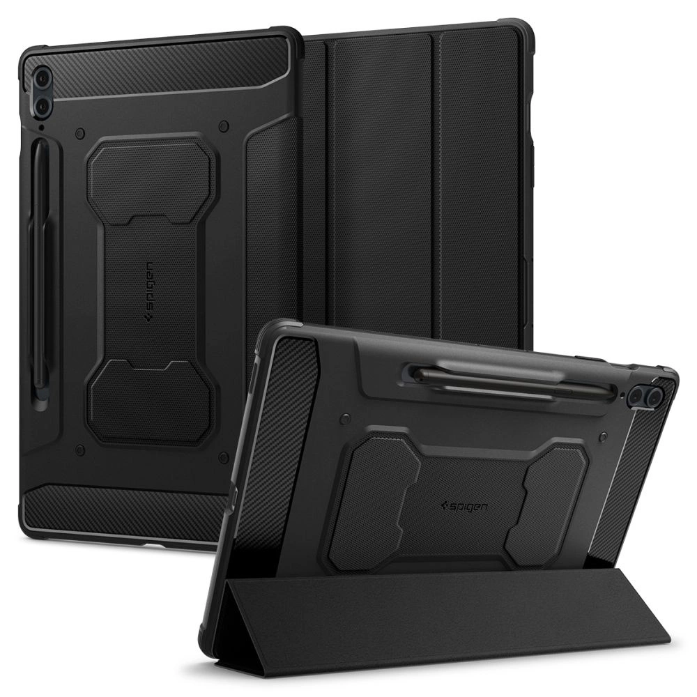 Spigen Rugged Armor Pro Case for Samsung Galaxy Tab S9 FE+ 12.4'' X610 / X616B - Blackeng