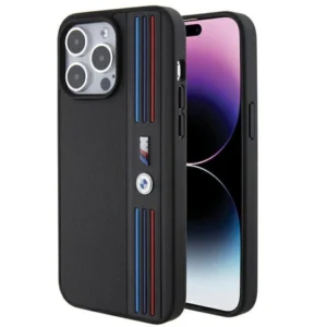 BMW Tricolor M Collection iPhone 15 Pro Case - Blackeng