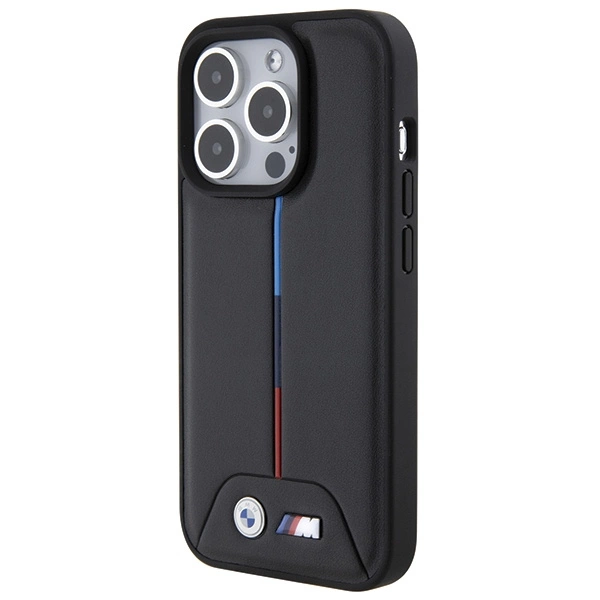 BMW Quilted Tricolor iPhone 15 Pro Case - Blackeng