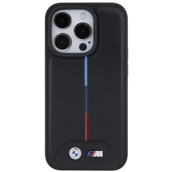 BMW Quilted Tricolor iPhone 15 Pro Case - Blackeng