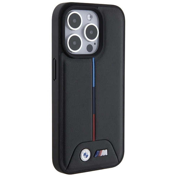 BMW Quilted Tricolor iPhone 15 Pro Case - Blackeng