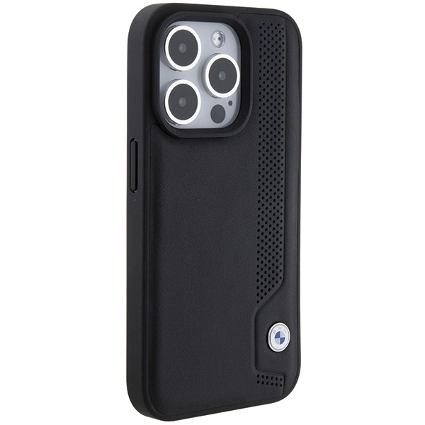 BMW Leather Blue Dots case for iPhone 15 Pro - blackeng