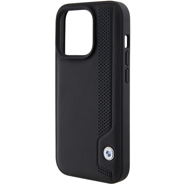 BMW Leather Blue Dots case for iPhone 15 Pro - blackeng
