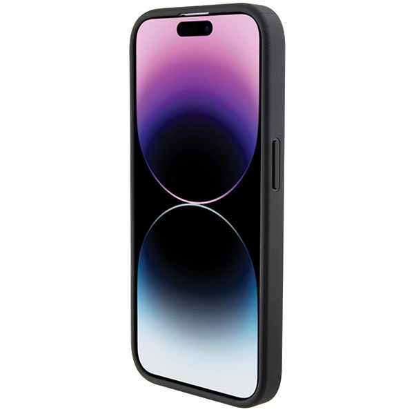 BMW Leather Textured & Stripe case for iPhone 15 Pro - blackeng