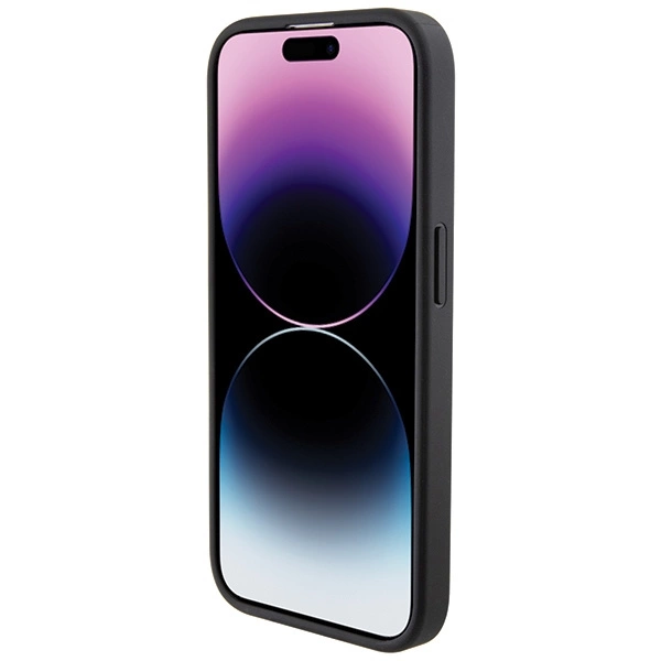 BMW Grip Stand Smooth & Perforated case for iPhone 15 Pro - blackeng