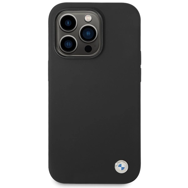BMW Silicone Metal Logo case for iPhone 15 Pro - blackeng