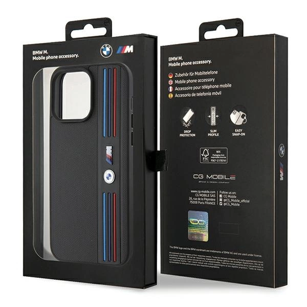 BMW Tricolor M Collection case for iPhone 15 Pro Max - blackeng