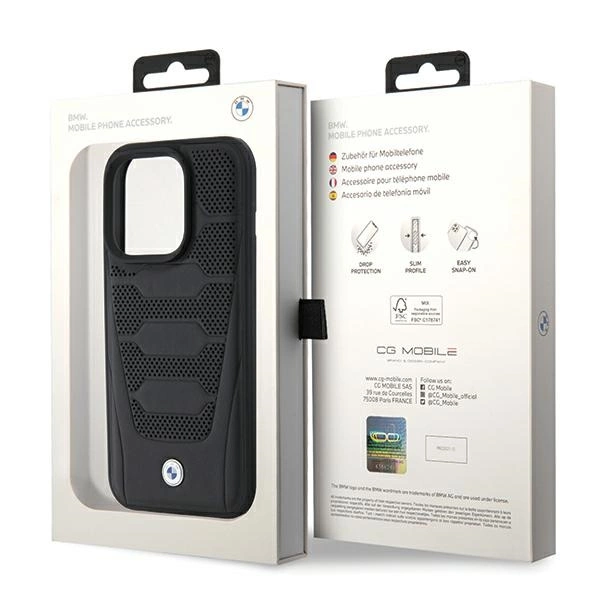 BMW Leather Seats Pattern case for iPhone 15 Pro Max - blackeng