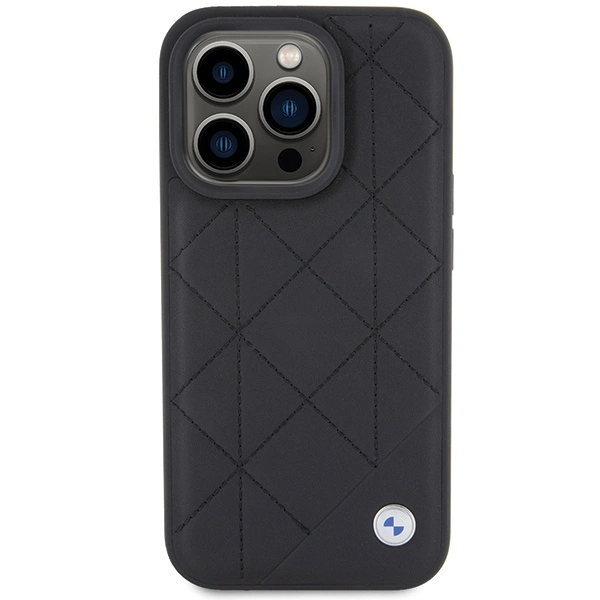 BMW Leather Quilted case for iPhone 15 Pro Max - blackeng