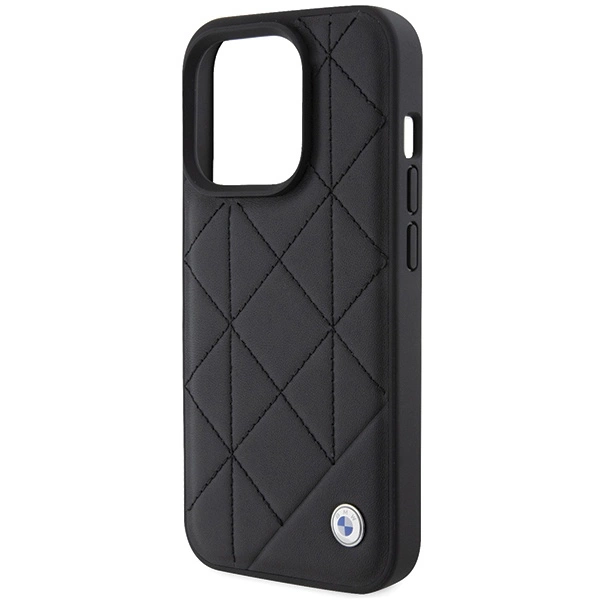 BMW Leather Quilted case for iPhone 15 Pro Max - blackeng