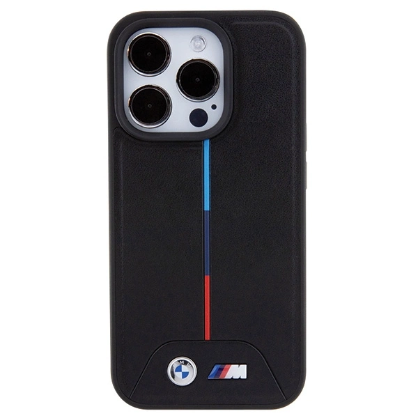 BMW Quilted Tricolor MagSafe case for iPhone 15 Pro - blackeng