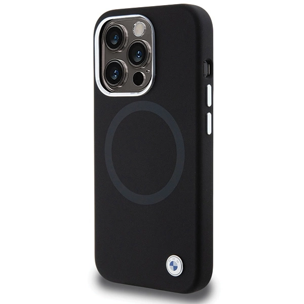BMW Signature Liquid Silicone MagSafe case for iPhone 15 Pro - blackeng