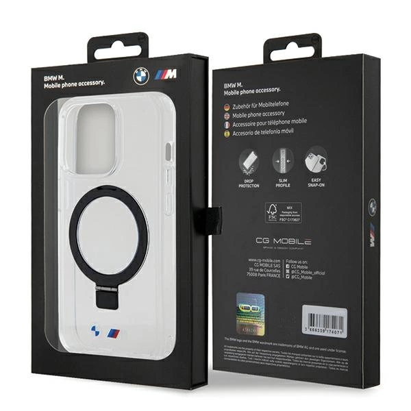 BMW Ring Stand M Collection MagSafe Case for iPhone 15 Pro - Cleareng