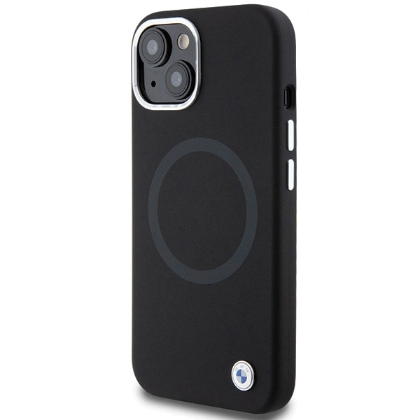 BMW Signature Liquid Silicone MagSafe case for iPhone 15 - blackeng
