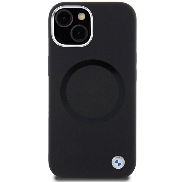 BMW Signature Liquid Silicone MagSafe case for iPhone 15 - blackeng