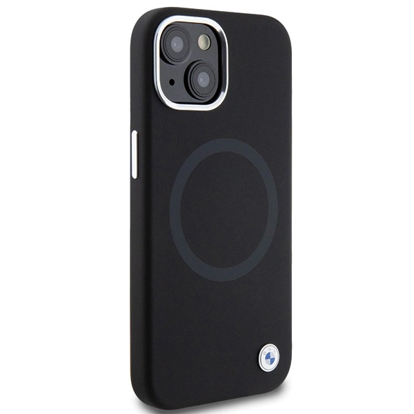 BMW Signature Liquid Silicone MagSafe case for iPhone 15 - blackeng
