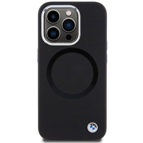 BMW Signature Liquid Silicone MagSafe case for iPhone 15 Pro Max - blackeng