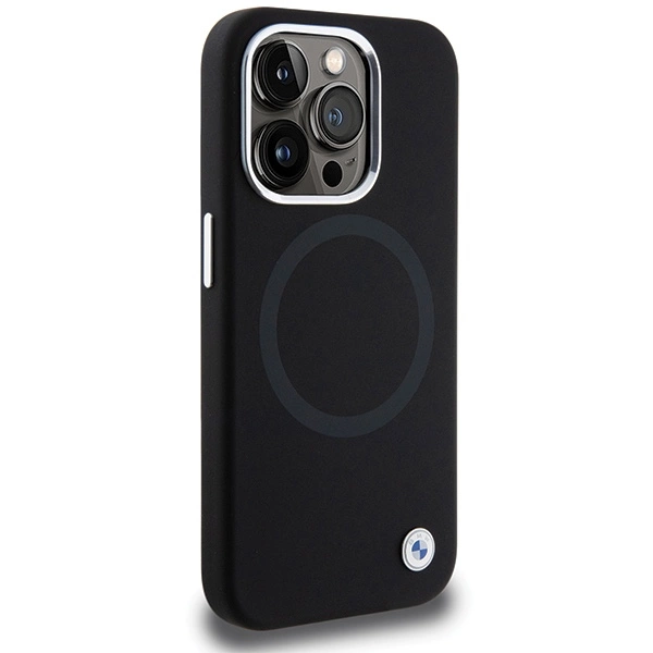 BMW Signature Liquid Silicone MagSafe case for iPhone 15 Pro Max - blackeng
