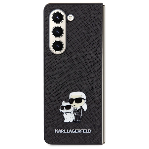 Karl Lagerfeld Saffiano Karl&Choupette Pin case for Samsung Galaxy Z Fold 5 - blackeng