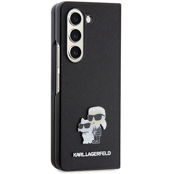 Karl Lagerfeld Saffiano Karl&Choupette Pin case for Samsung Galaxy Z Fold 5 - blackeng