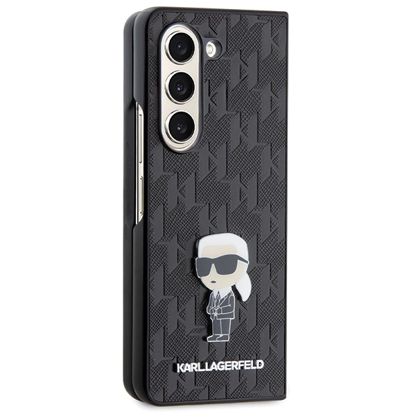 Karl Lagerfeld Saffiano Monogram Ikonik Pin case for Samsung Galaxy Z Fold 5 - blackeng