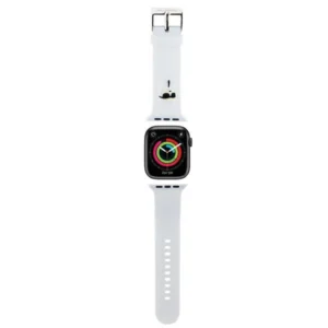 Karl Lagerfeld 3D Rubber Karl Head strap for Apple Watch 42/44/45/49mm - whiteeng