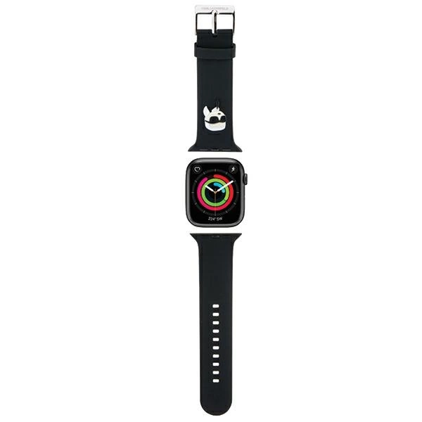 Karl Lagerfeld 3D Rubber Karl Head strap for Apple Watch 42/44/45/49mm - blackeng