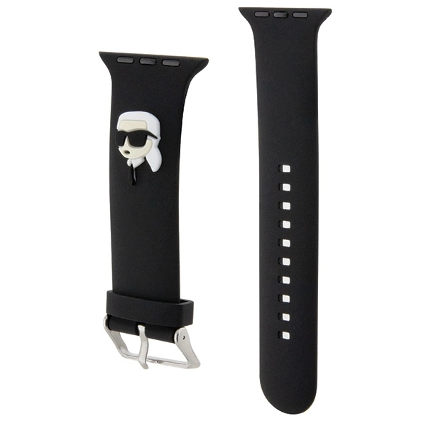 Karl Lagerfeld 3D Rubber Karl Head strap for Apple Watch 42/44/45/49mm - blackeng