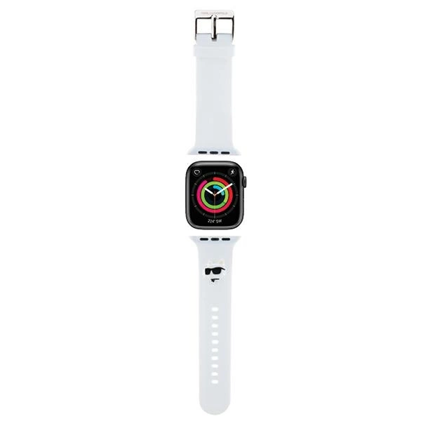 Karl Lagerfeld 3D Rubber Choupette Heads Strap for Apple Watch 38/40/41mm - Whiteeng